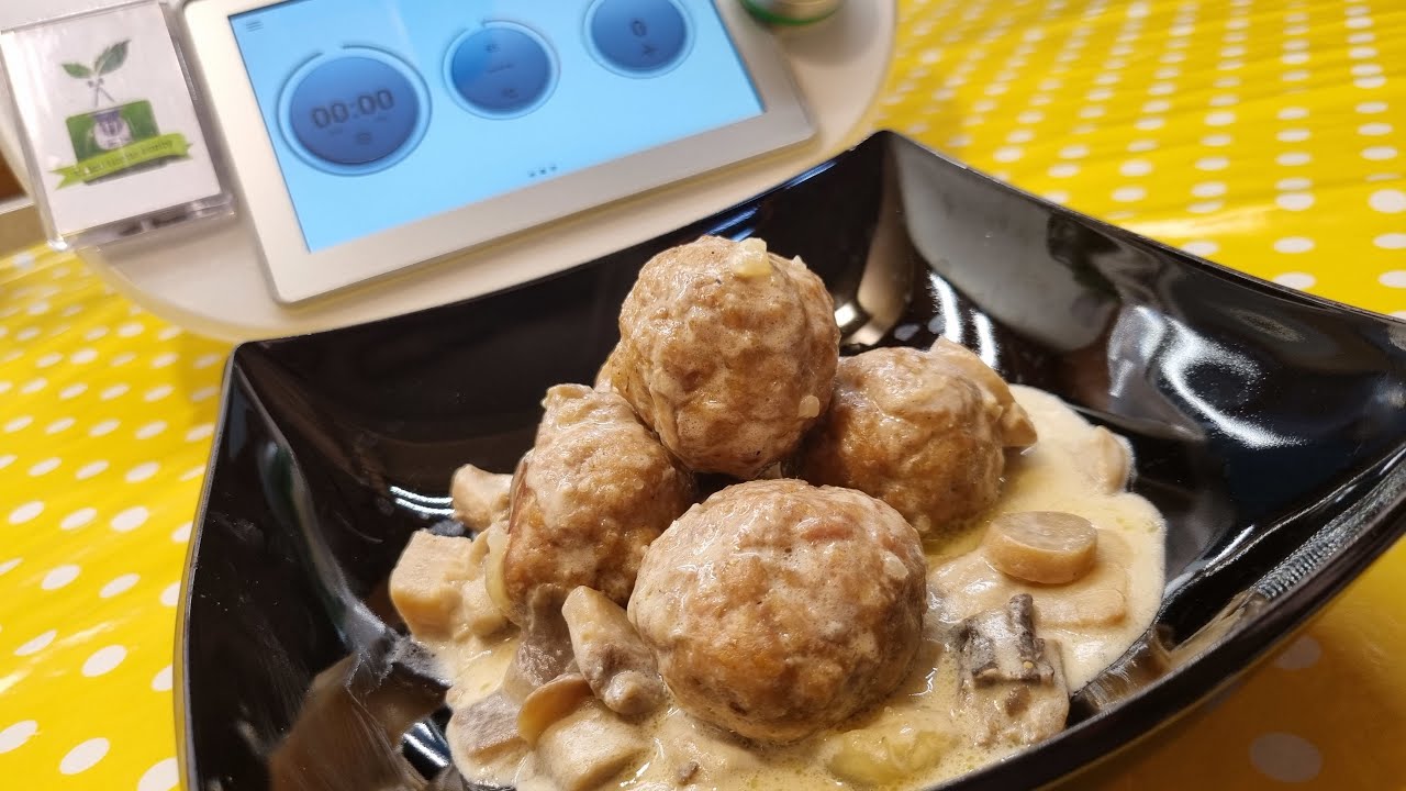 Polpette in salsa di funghi per bimby TM7 TM6 TM5 TM31