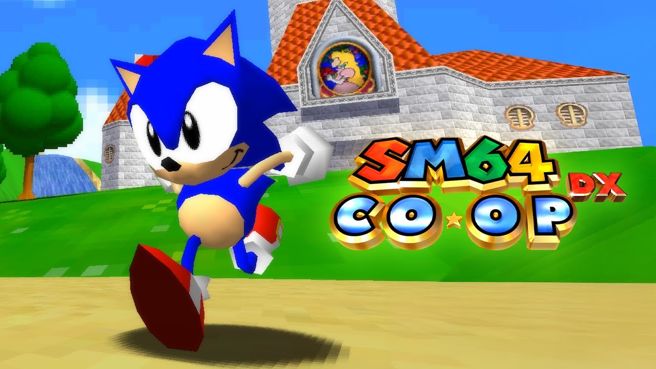 В Super Mario 64 появился новый игровой персонаж Соник Ежик.