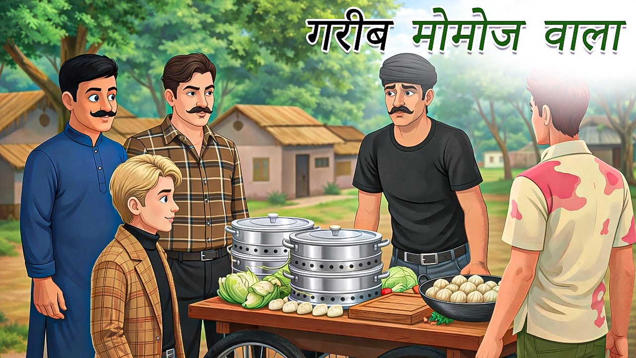 गरीब मोमोज वाला | poor momos wala | #cartoon #storytelling #viral #viralstory #storytime #emotional