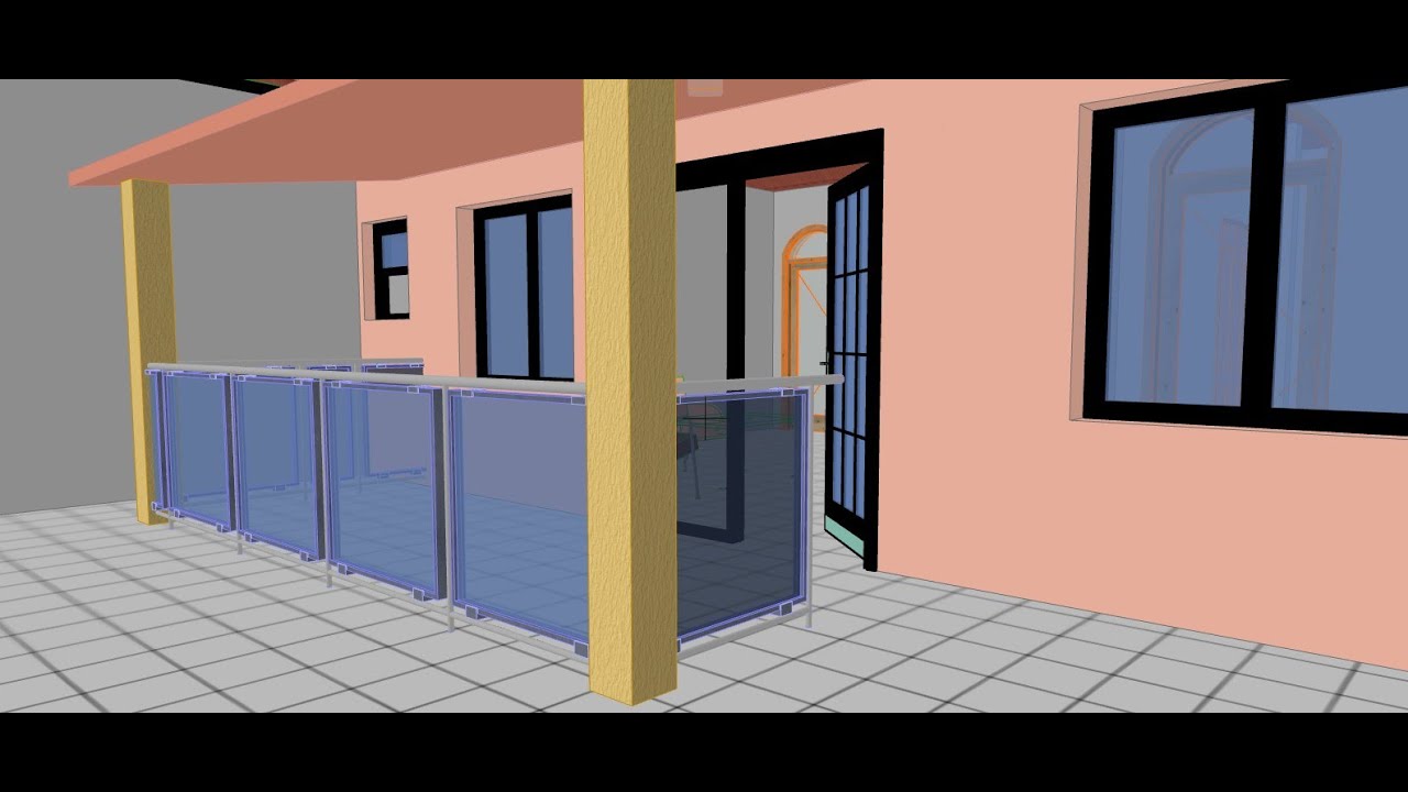 How to create glass Railing in Archicad