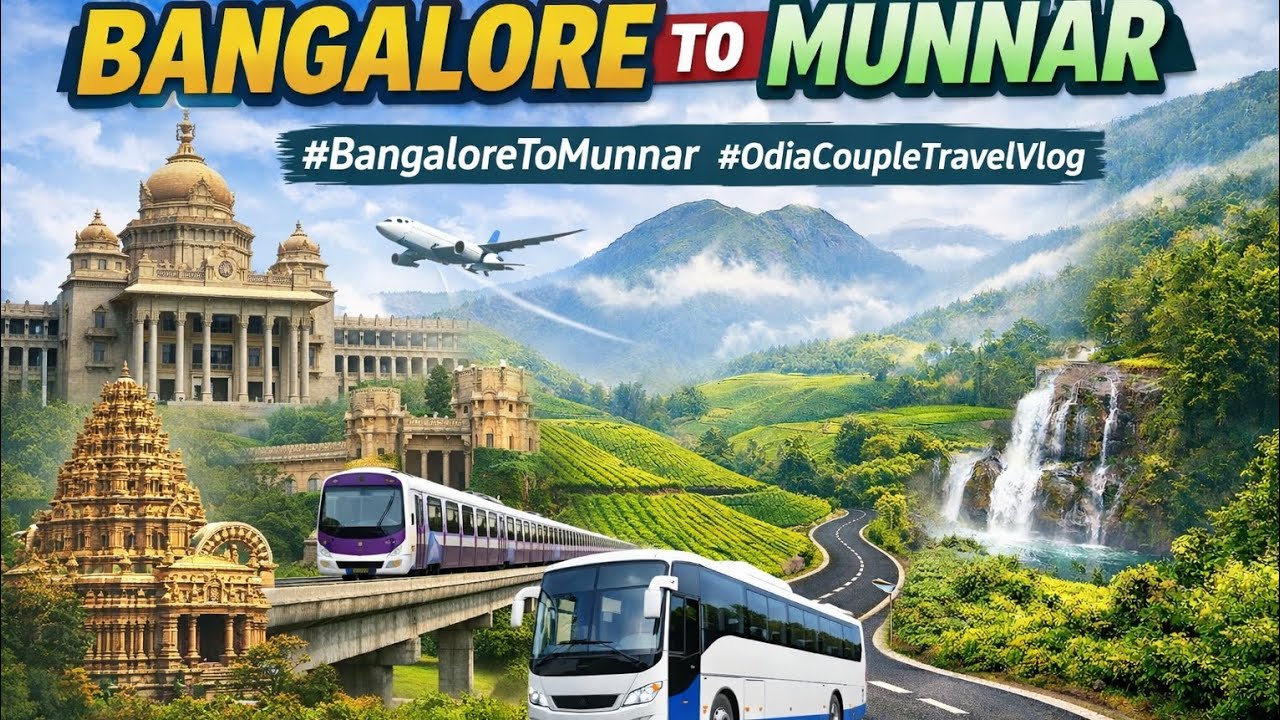 Bangalore to Munnar ✈️ | Odia Couple ra Romantic Trip 🌿 | South India ka Paradise ❤️