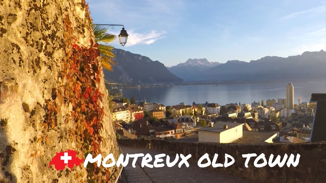 Sunset walk through the Old Town of Montreux, from the vineyards to the Leman Lake shore 🇨🇭