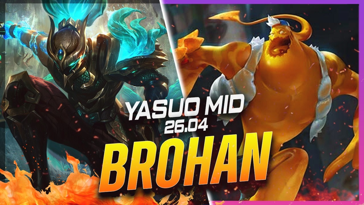 BROHAN - Ясуо против Зака ​​на мидлейне, патч 26.4 - Геймплей за Ясуо в ранге Грандмастер