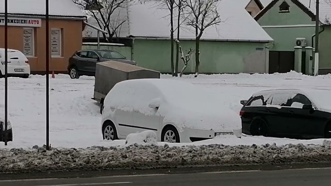 Zăpadă în Arad - Snow in Romania - රුමෙනියාවට වැටුණු හිම