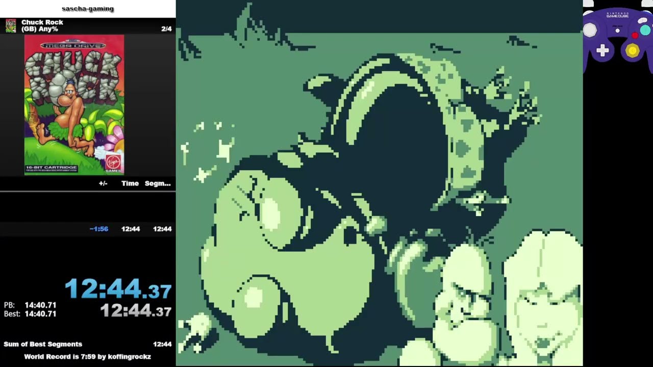 Chuck Rock | Any% in 12min:44sec (48/576)