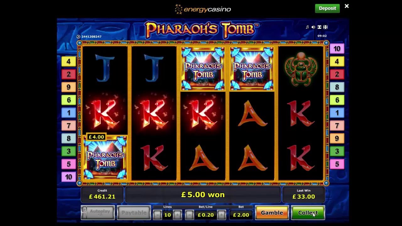 Pharaohs Tomb Slot Big Win - Novomatic