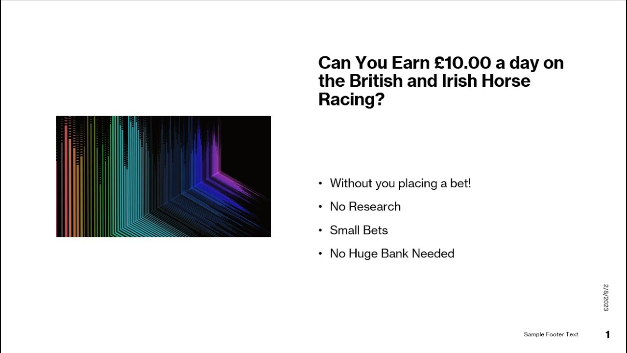 Make &pound;10 a day on betting British and Irish Horse Racing with AI betting bot