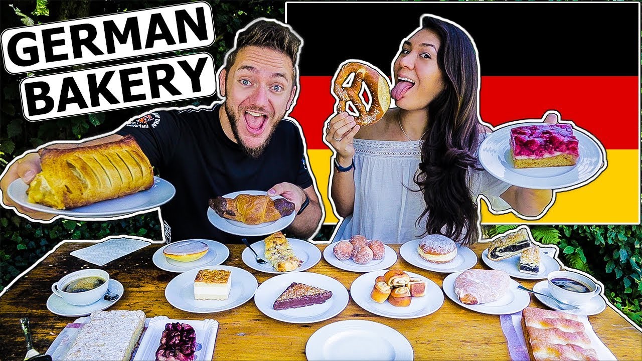 American Girlfriend Tries German Bakery Items!