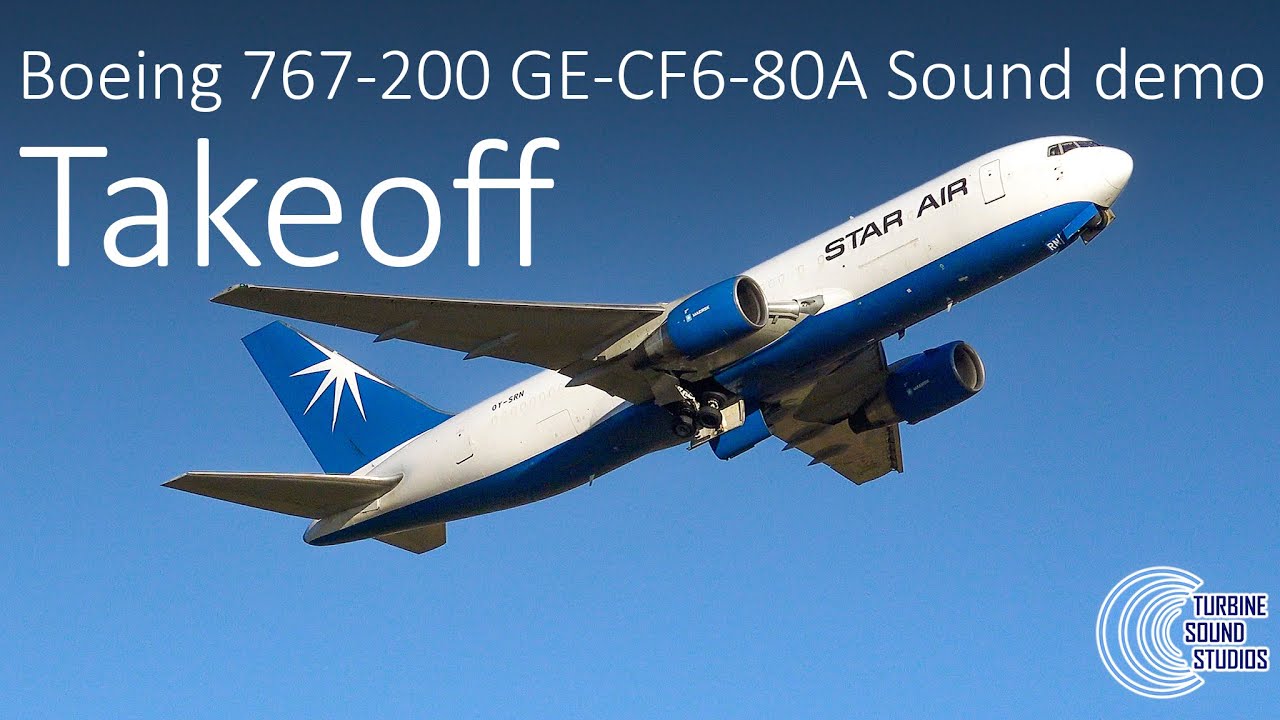 Boeing 767-200 GE-CF6-80A sound demo 2