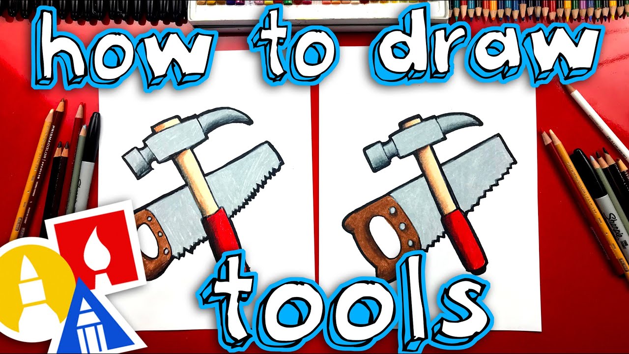 How To Draw A Hammer And Saw For Father's Day