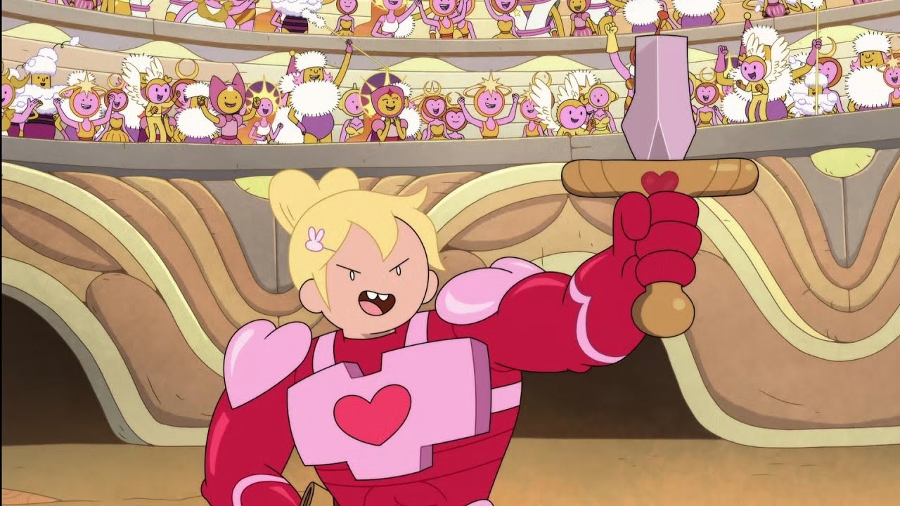 Fionna and Cake: Fionna fighting for DJ Flame.