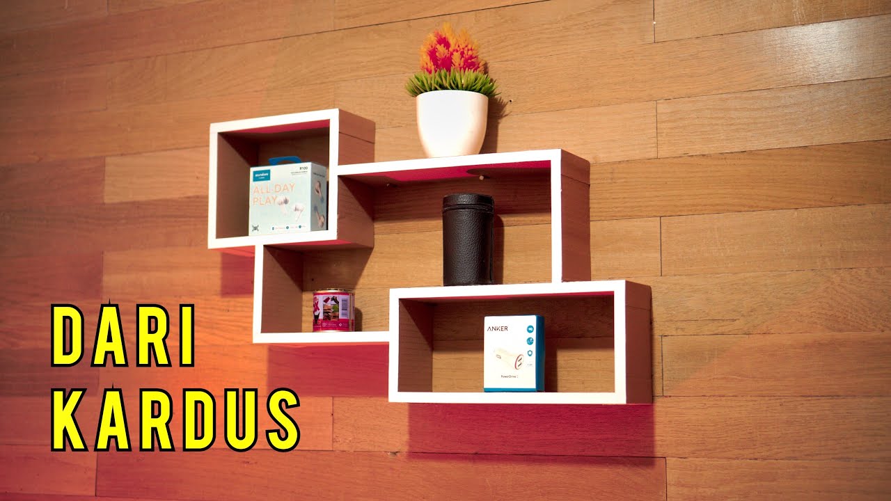 Inspirasi Tugas Prakarya! Bikin Rak Dinding Estetik dari Kardus Bekas
