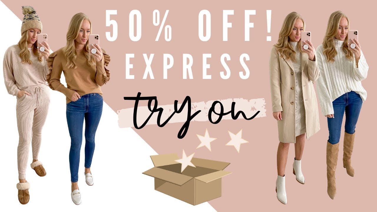Loungewear and Casual Winter Outfits from Express | Try On Haul (50% 0ff)