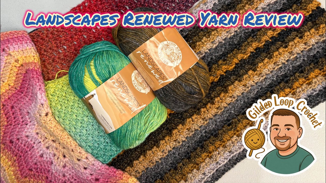 Обзор пряжи Lion Brand Landscapes Renewed Yarn — 4 цвета, образцы и тест на стирку!