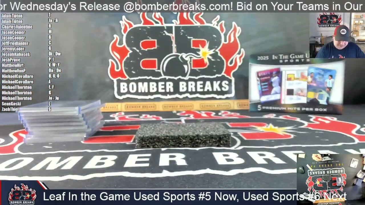 2025 Leaf In the Game Used Sports Random Letter #5 2 Box Break 2 16 26