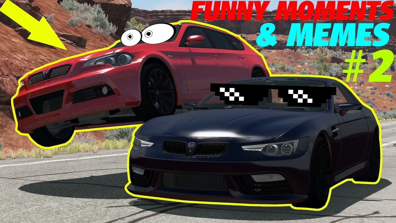 FUNNY MOMENTS & MEMES #2 - BeamNG Drive | Crashi letsplay