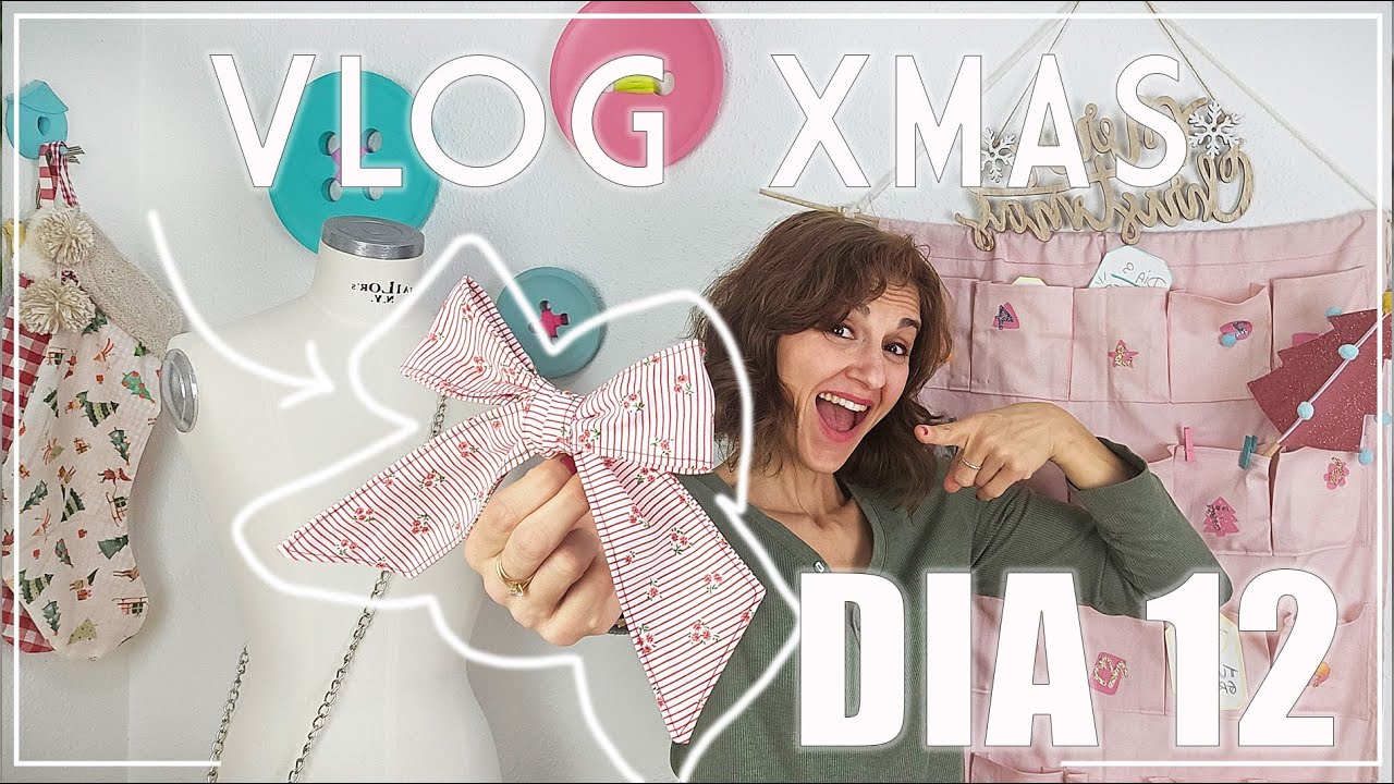 VLOG XMAS Día 12 🎀 Cómo hacer lazos de tela para decorar | Tutorial Gratis