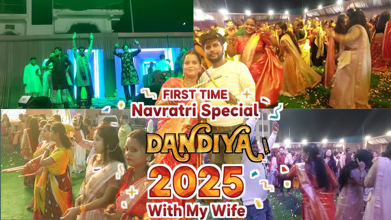 Navratri Durga pooja Special Dandiya Garba 2025 with my Wife |  A for ajay vlogs