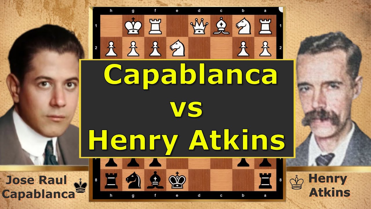CAPABLANCA OUTPLAYS ATKINS – CARO-KANN PERFECTION! ♟🔥 #capablanca  #chesslegends