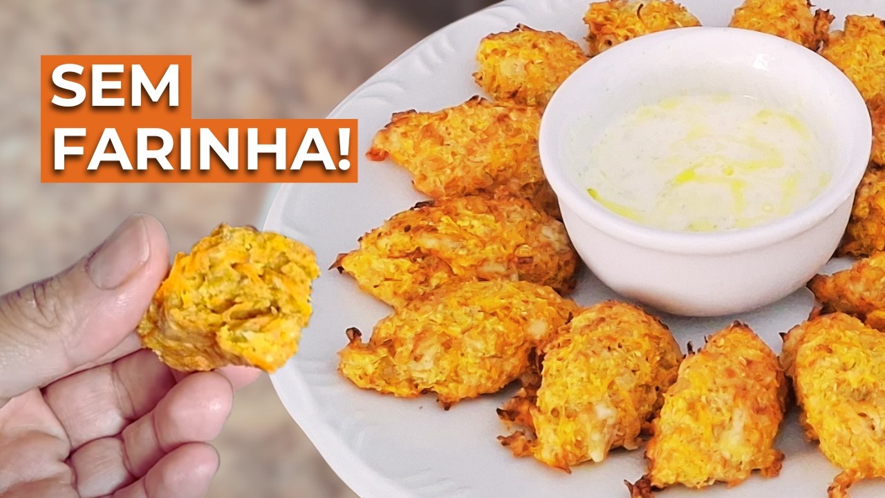 Croquete de Cenoura na Airfryer 🥕 sem farinha e fica DELICIOSO!