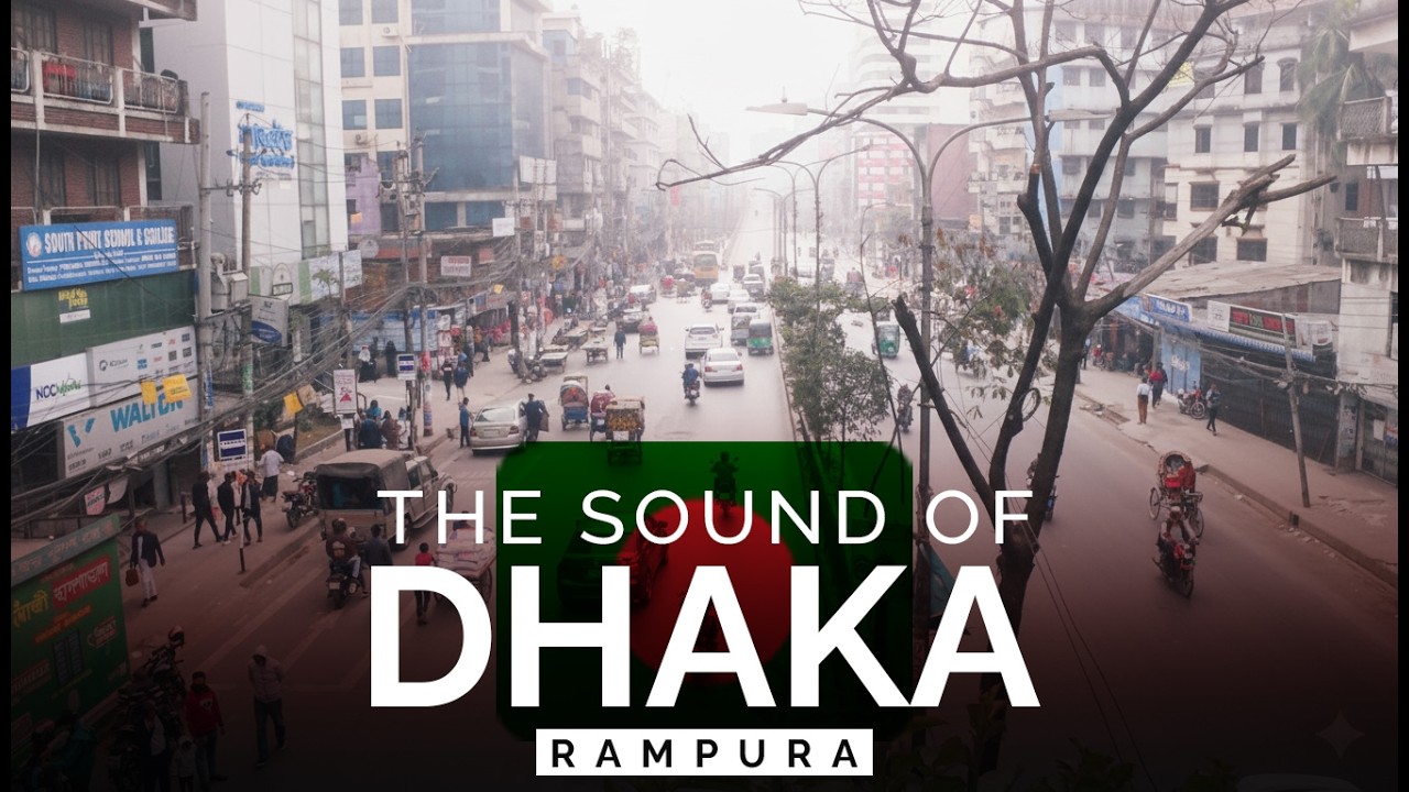 🎧 Incredible traffic Sound in Dhaka, Bangladesh। Rampura [4K ASMR] #TheSoundOfDhaka