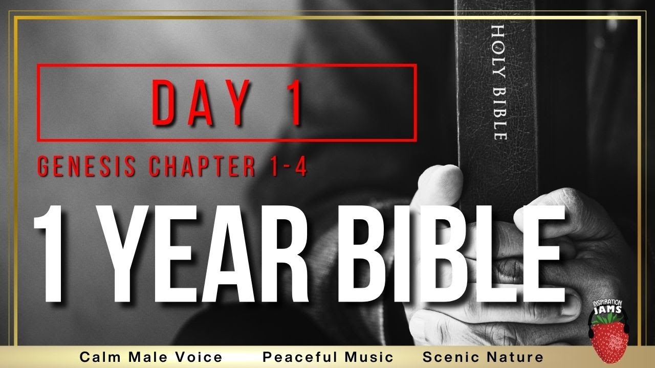 Day 1: NIV Genesis 1-4 | 1-Year Bible Reading Plan | Peaceful Scripture Audio Bible