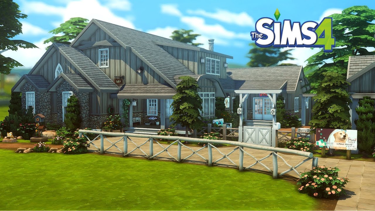 The Sims 4 | Stop Motion Build | Live In Vet Clinic | House + Vet | NoCC