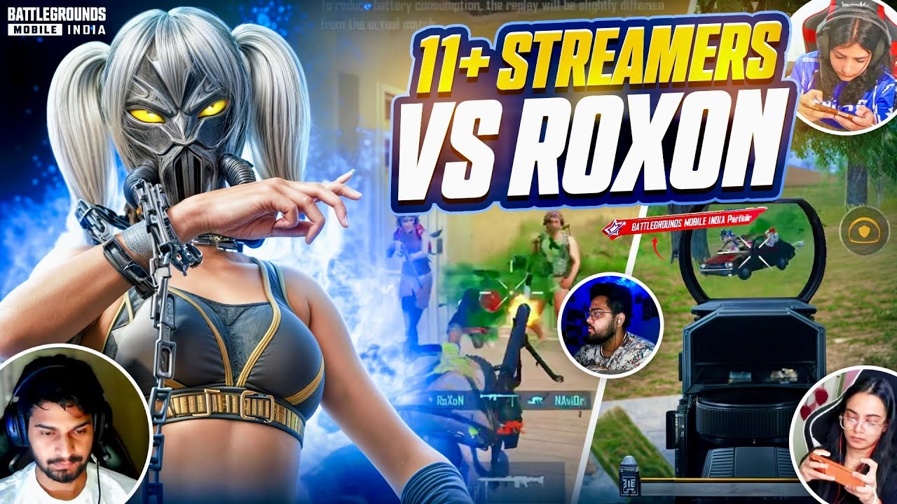 11+ Streamer&rsquo;s Vs Roxon💀Streamers Reported & Called Me H@cker On Live🔥Fastest Player | BGMI