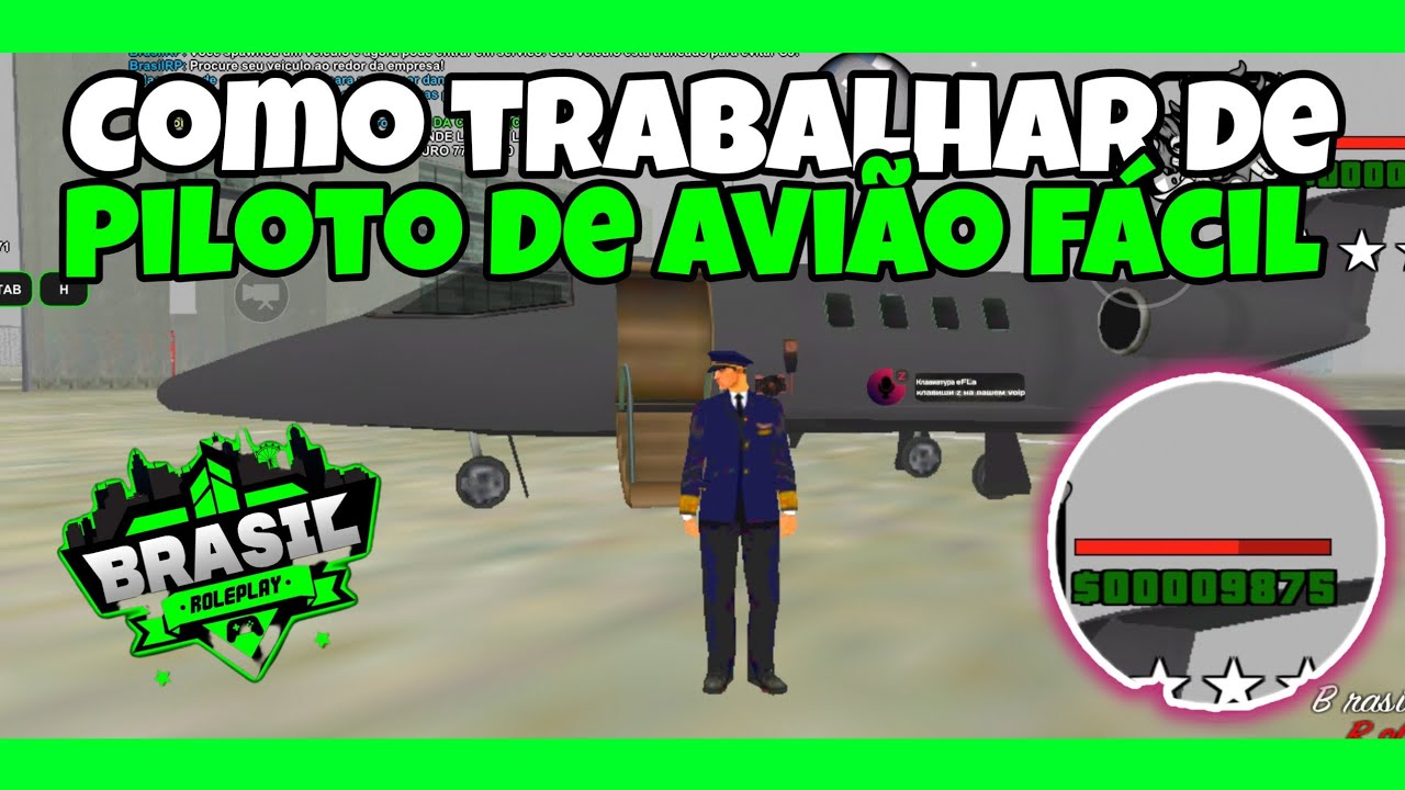 COMO TRABALHAR DE PILOTO DE AVIÃO FÁCIL//MUITO DINHEIRO!!! ( BRASIL ROLEPLAY )