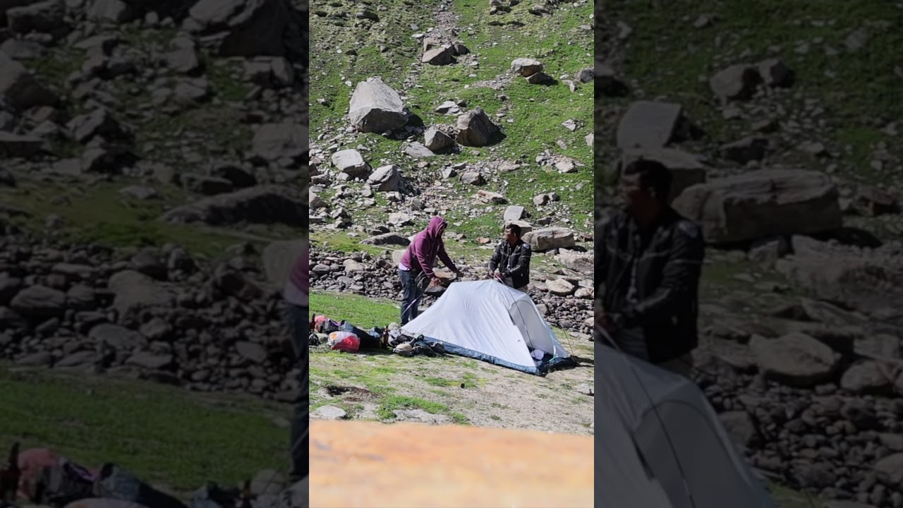 camping near Manali at khoksar.. #travelwithme007 #camping #manali
