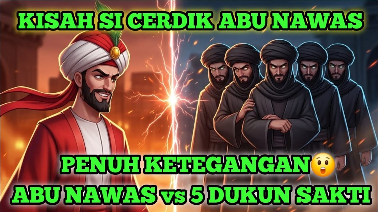 PENUH KETEGANGAN, ABU NAWAS DI TANTANG 5 DUKUN SAKTI BAGDAD | KISAH SICERDIK ABU NAWAS.