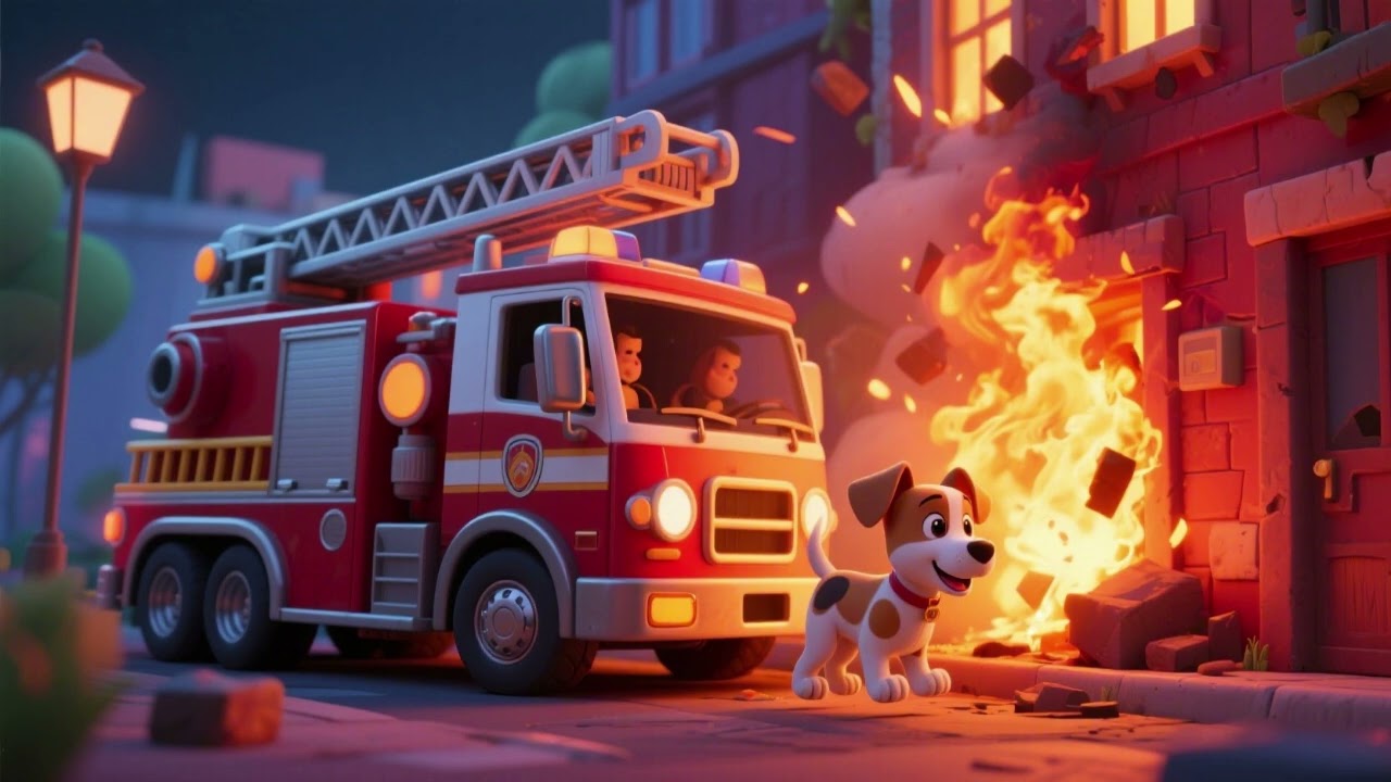 Fire Truck and the Puppy Rescue 🚒🐶 | Fun Kids Adventure Song