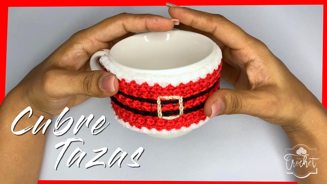 COMO TEJER CUBRE TAZA A CROCHET ¡Dale un toque especial esta NAVIDAD a tu taza de café o té!