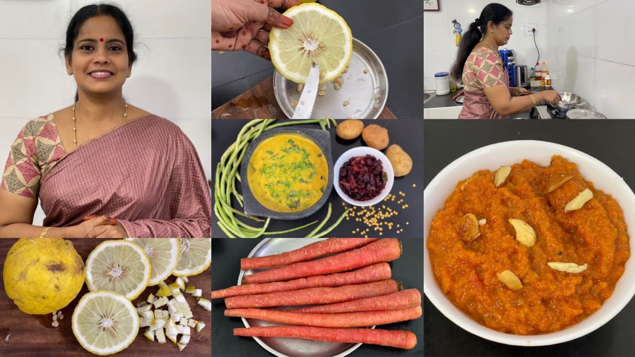 Cooking Vlog | Potato Karamani Poricha kootu | Beetroot Bajji Milagai Curry| Carrot Halwa