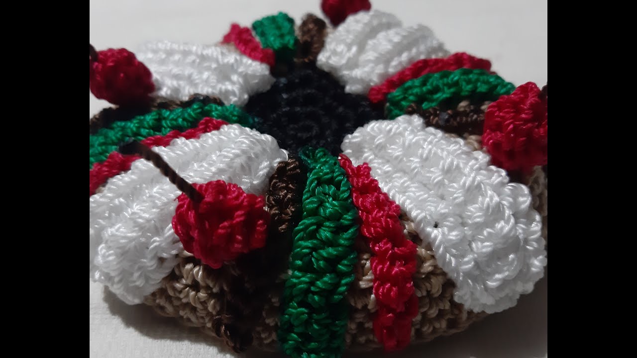 Monedero rosca de reyes a crochet