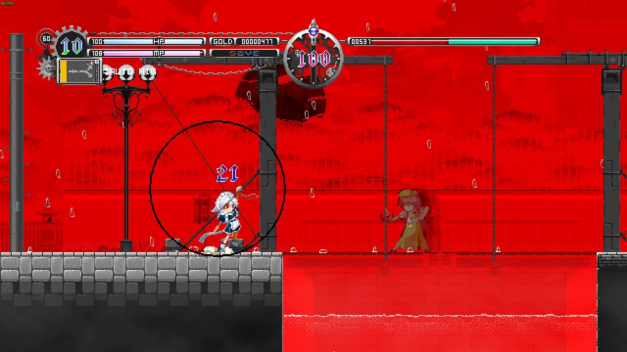 Touhou Luna Nights - First Boss Hong Meiling (No Damage)