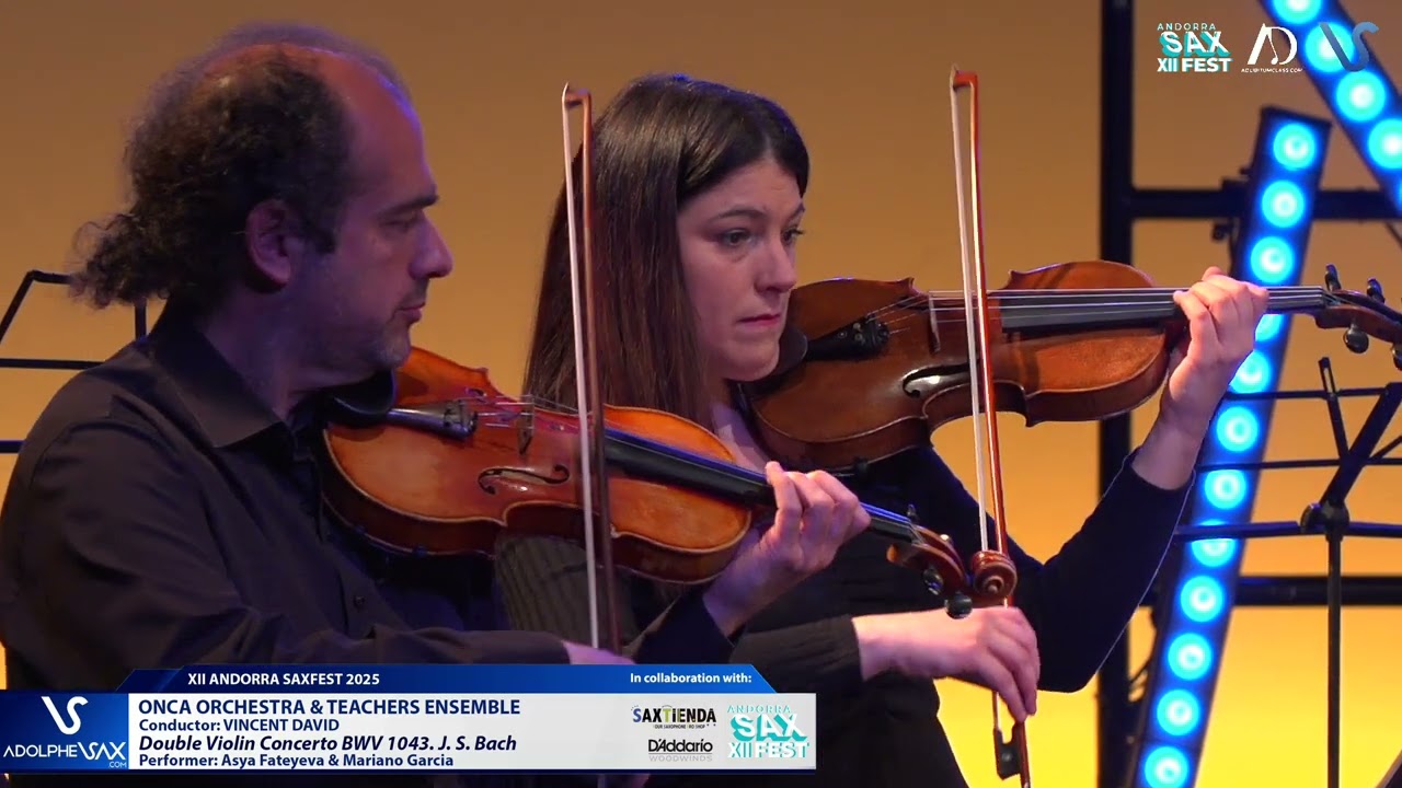 M. García & A. Fateyeva plays Double Violin Concerto BWV 1043 by J.S. Bach (ONCA Orchestra)