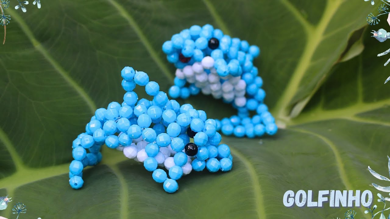 Artesanato passo a passo: Golfinho de miçanga🐿🐿🐿DIY beads