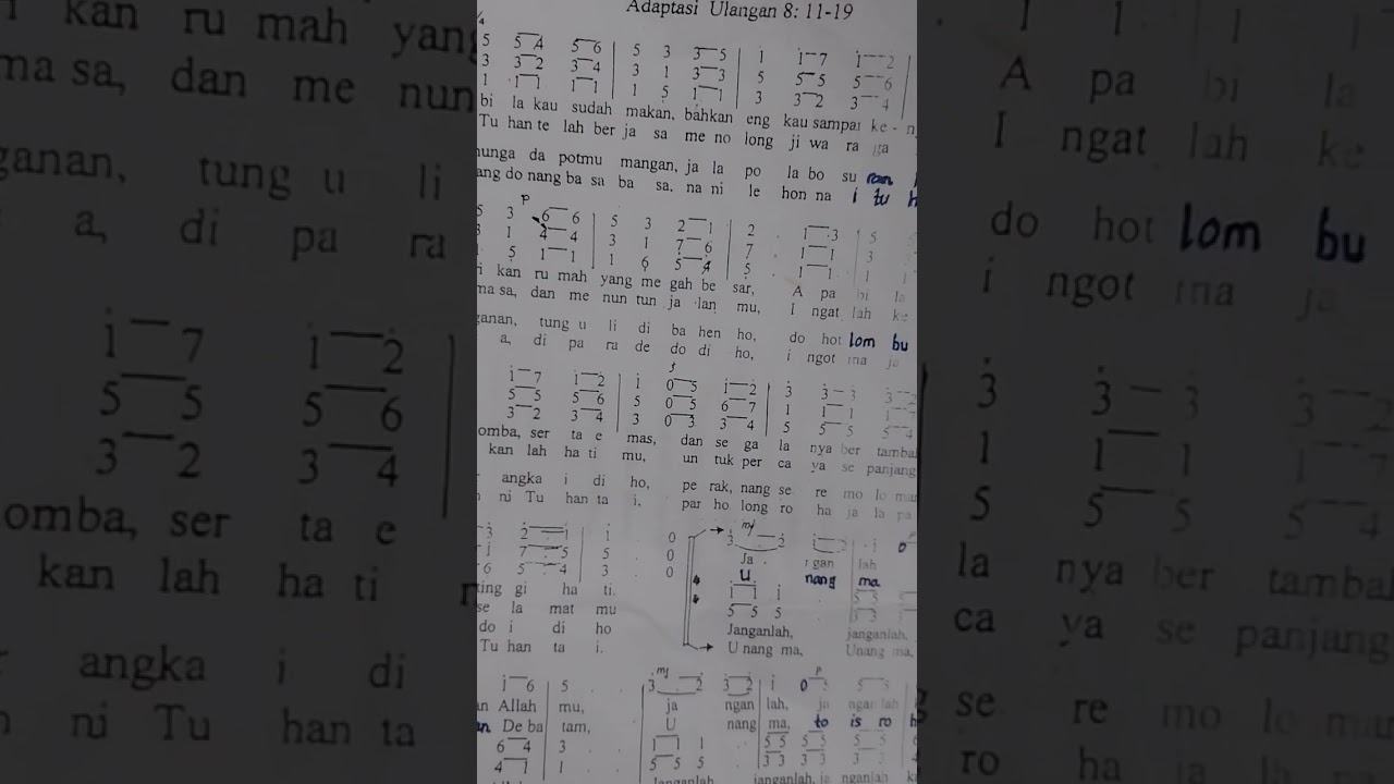 JANGAN LUPAKAN TUHAN (versi bahasa batak)  (SUARA 1)