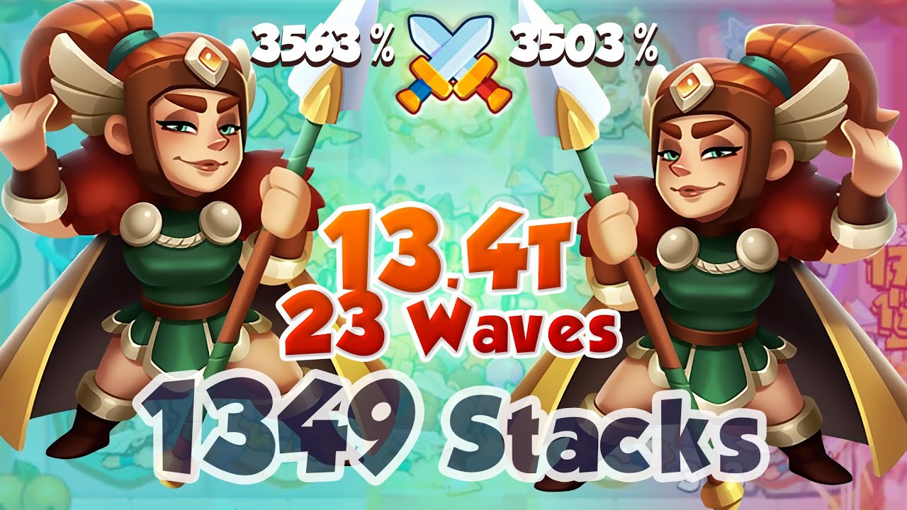 VALKYRIE gone made! 1349 Stacks - 23 Waves 13.4 Trillion - RUSH ROYALE