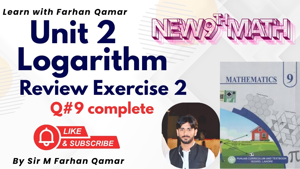 9th Class Math Chapter 2 Review Exercise Q#9 complete | New Book Mathematics