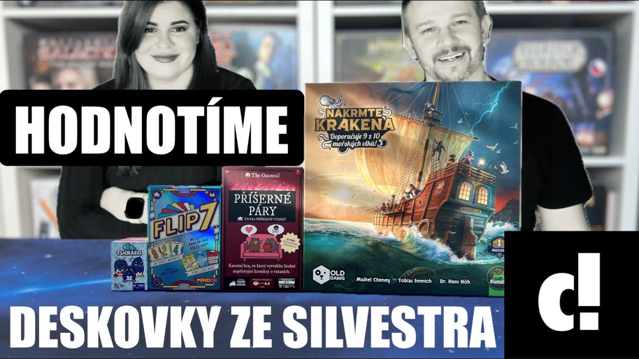 Náš Youtube v číslech | Silvestr a návrat k hodnocení párty her | Nakrmte Krakena, Flip 7 a Tučňáčci