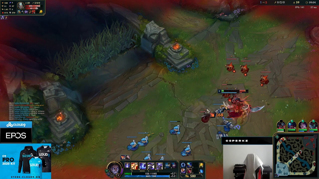 C9 perkz gets hit by huge earthquake - League of Legends clip