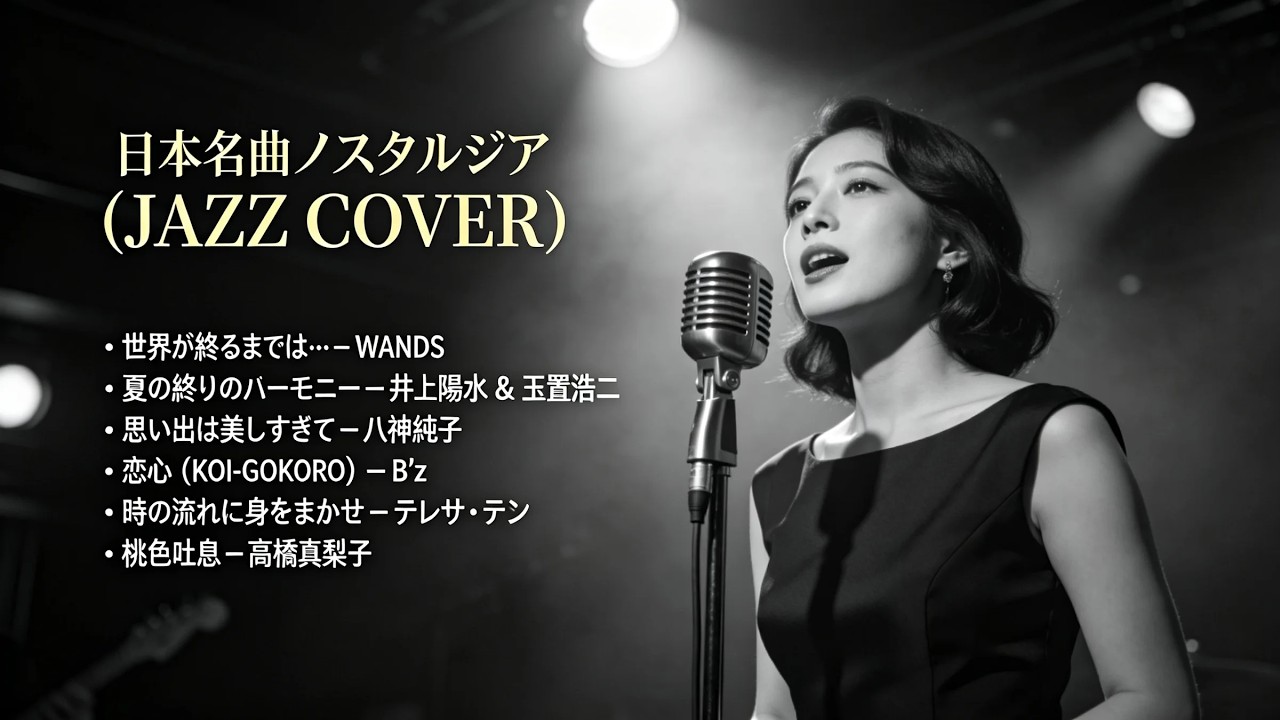トップヒット・ジャズカバー｜日本クラシック名曲集 B'z・テレサ・テン・高橋真梨子 ほか【夜・カフェ・リラックス】