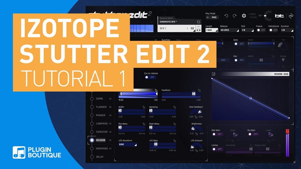 Stutter Edit 2 от iZotope | Учебное пособие | Stutter & Buffer | Начало работы, часть 1