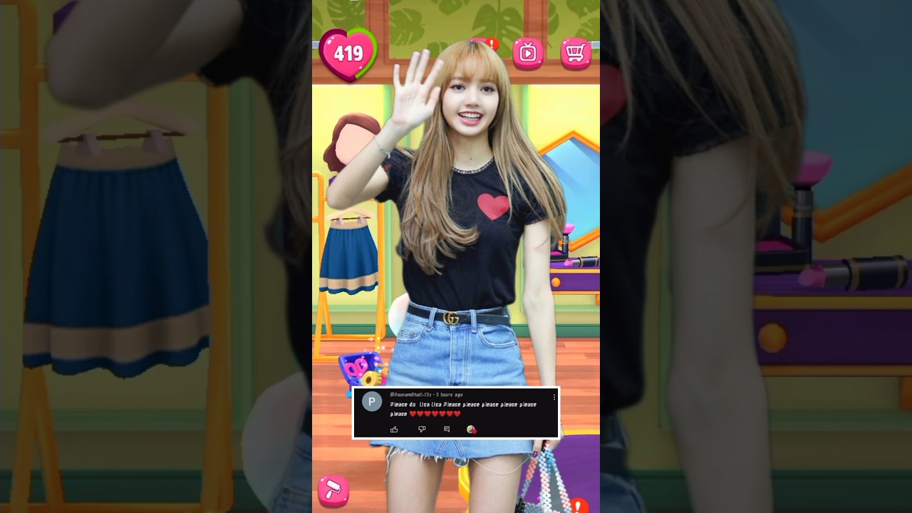 blackpink Lisa cosplay by my talking Angela 2 #blackpink #angela2 #lisa #mytalkingangela2 #lisaoutfi