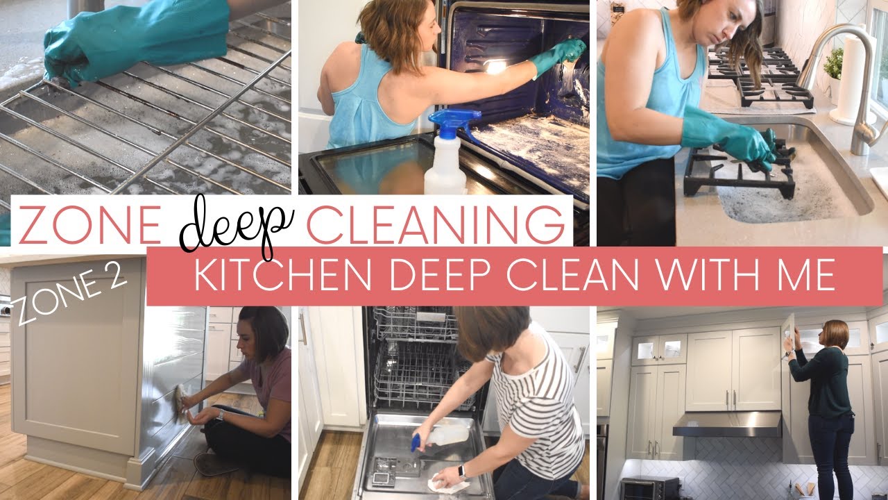 KITCHEN DEEP CLEAN WITH ME | ZONE DEEP CLEANING | ZONE 2 OF 9