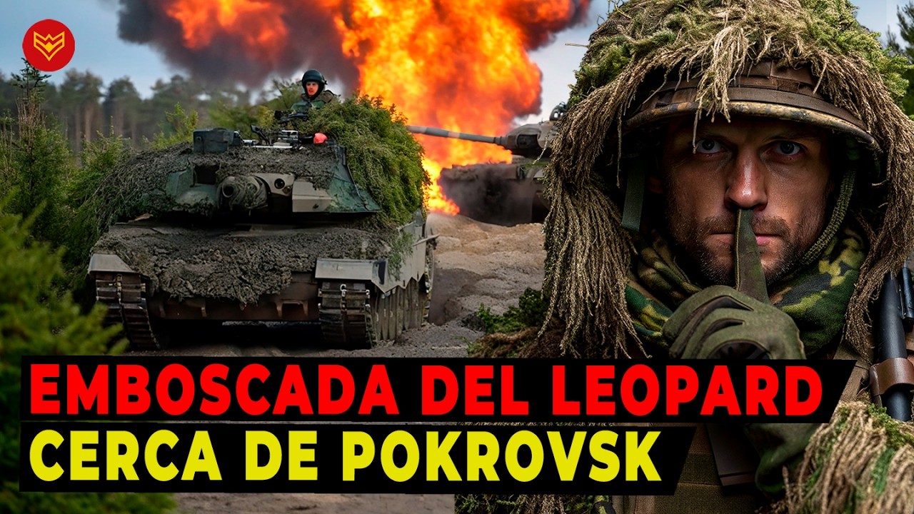 Un Leopard Ucraniano Embosca a Un Convoy Ruso Pero Se Queda Sin Munición | Historias de Combate