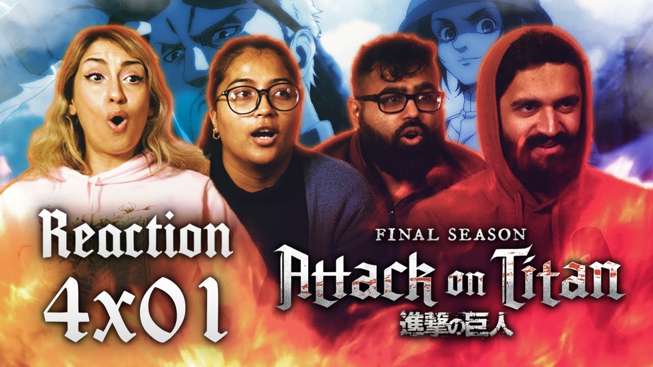 Attack on Titan DUB - 4x1 The Other Side of the Sea - Group Reaction