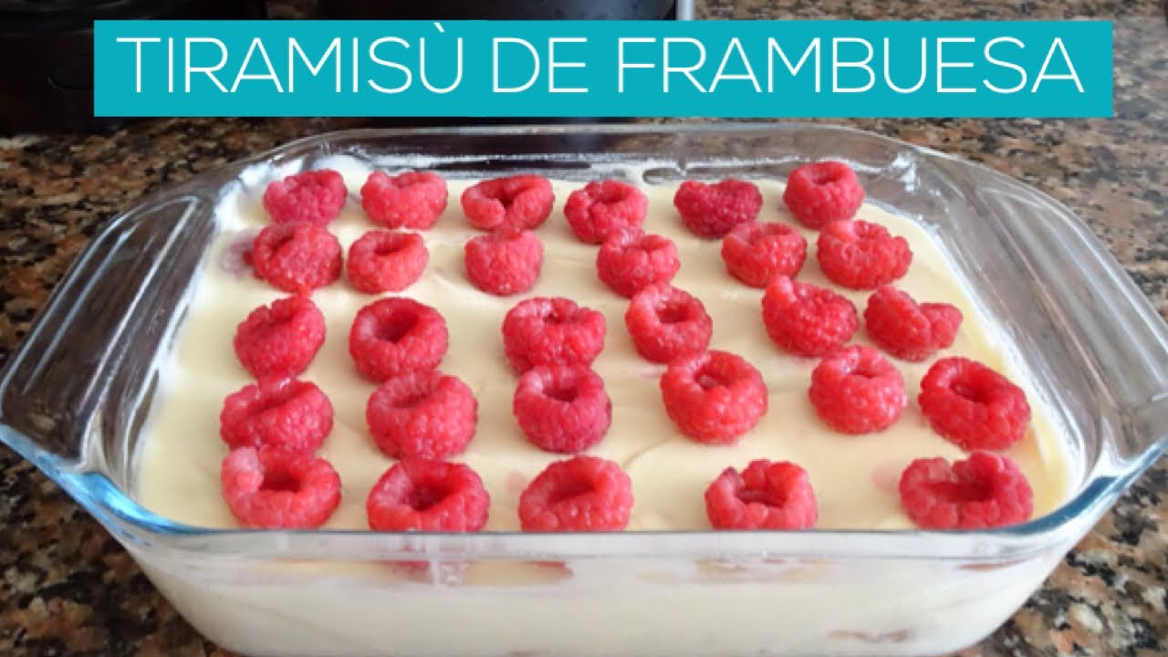 TIRAMISÙ DE FRAMBUESA | Fácil y rápida de hacer | Sara sin hache